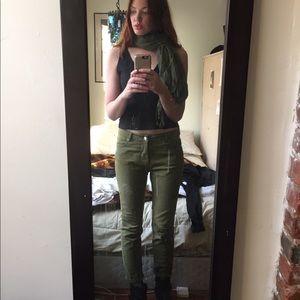 Rare green, distressed Zoe Karssen jeans